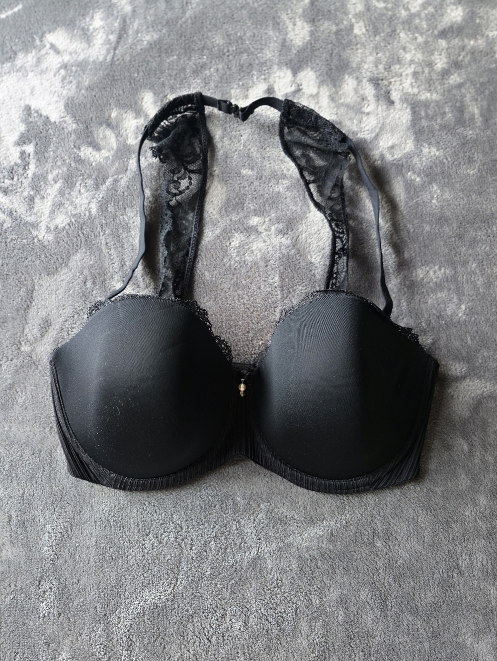 Marie Jo Black Lace Back Bra Size 34 D